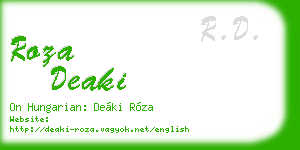 roza deaki business card