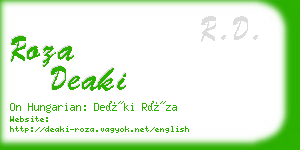 roza deaki business card
